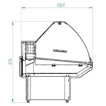 Витрина холодильная Cryspi Octava XL SN 1800 (ВПСН 0,49-1,4)